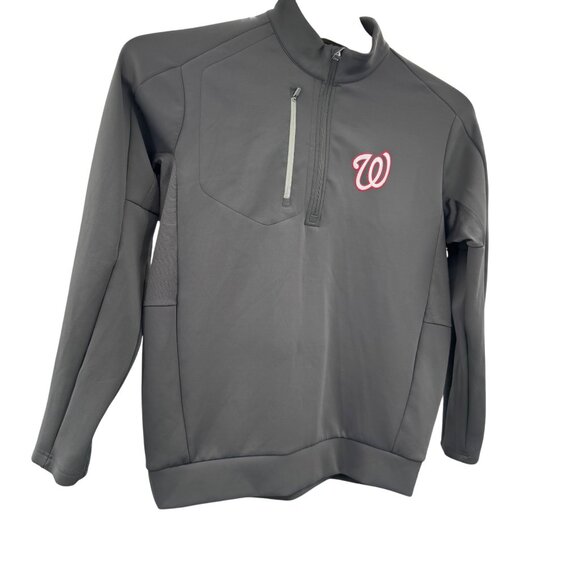 Antigua Washington Nationals 1/4 Zip Pullover Warm Up Jacket Size XL Unisex - Picture 2 of 4